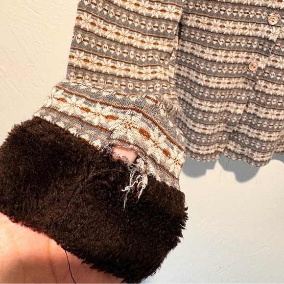 Vintage Smart Objects Faux Fur Button Down Blouse - Picture 3 of 7